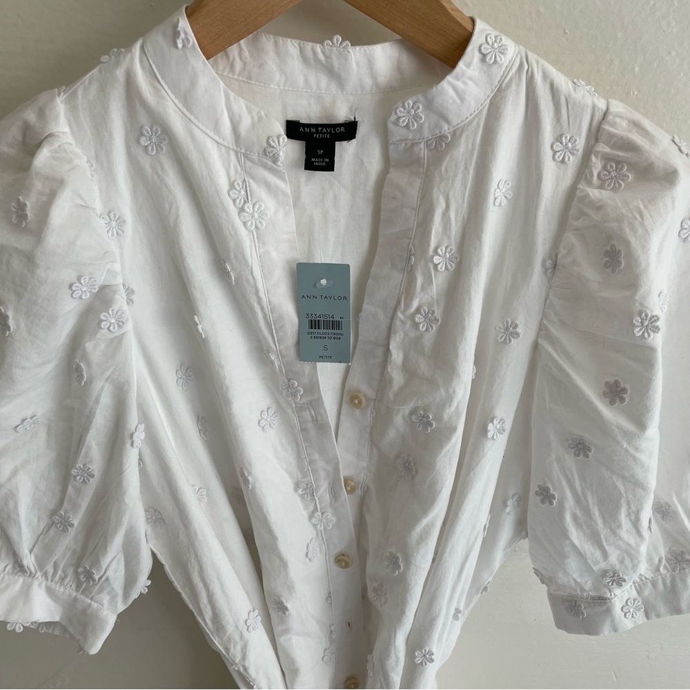 SPRING IS IN THE AIR-

Ann Taylor White Floral Embroidered Dress